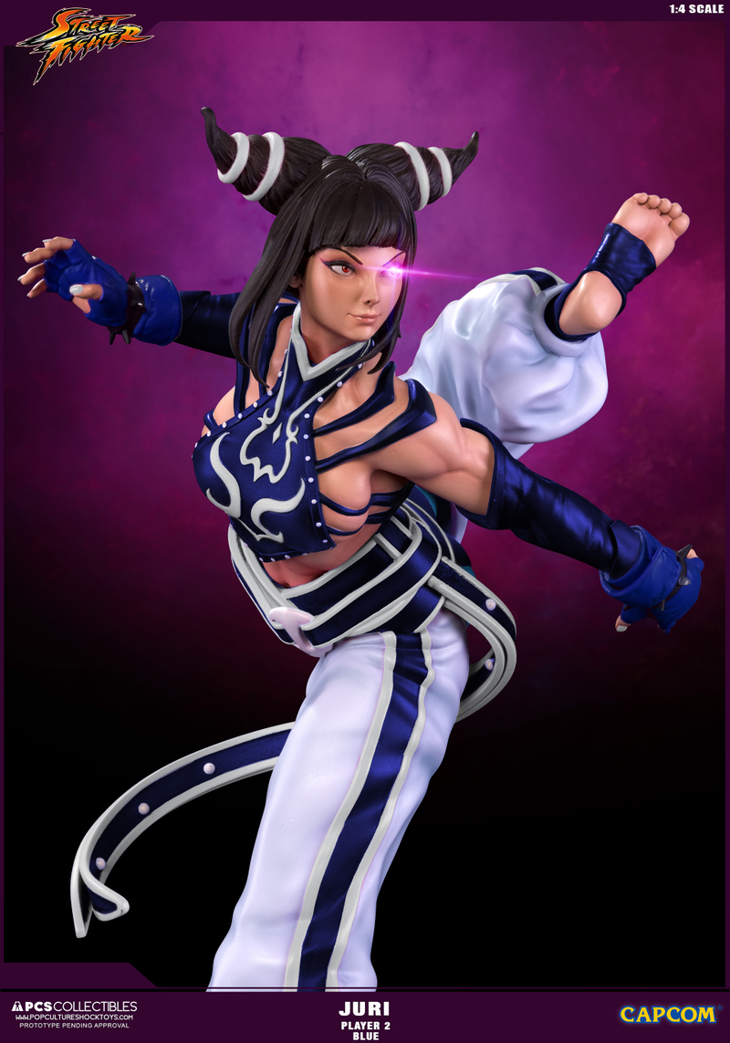 Illustration for article titled Street Fighter Juri Statue Looks Very Uncomfortable